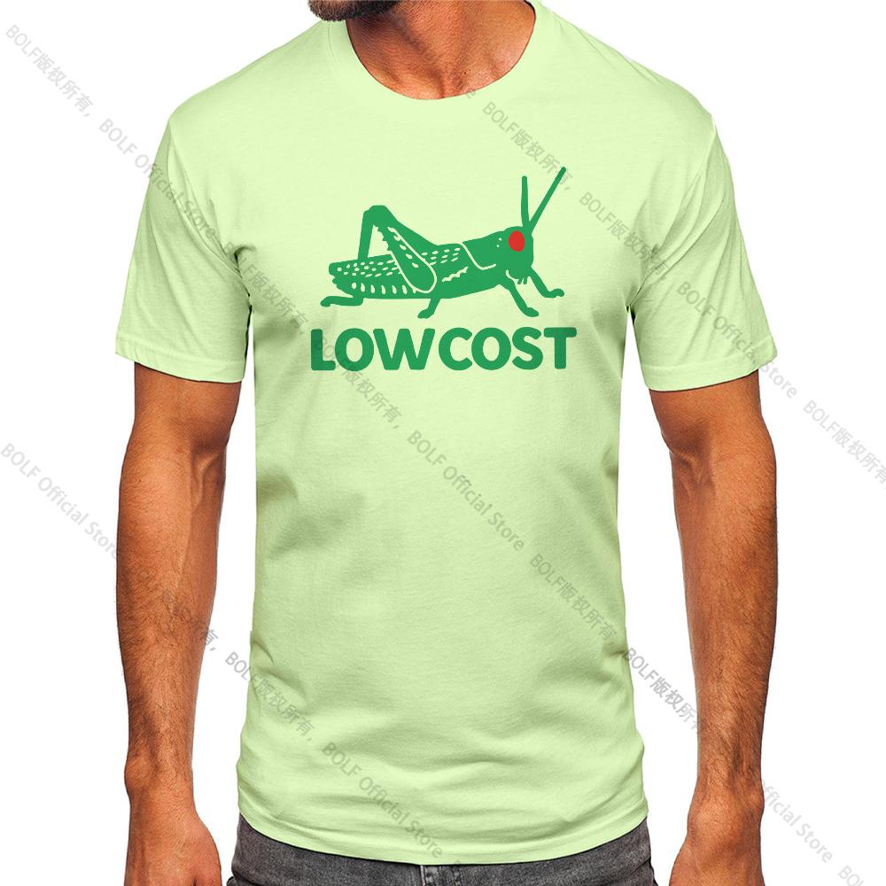 Men's The Lowcost Printed Funny T-Shirt 100% Cotton Oversized Casual Graphic Tees for Men Women Summer Tops