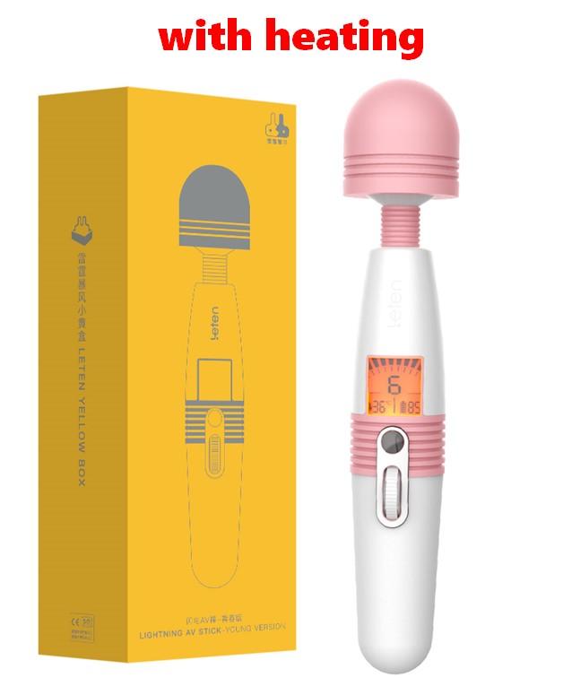Leten Magic Wand Вибратор для женщин, зарядка через USB, большая AV-палка, женский массажер для точки G, стимулятор клитора, секс-игрушки для взрослых для женщин