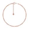 Shiny 92.5 Silver Cut Sparkling Rose Gold Chain Silver Anklet