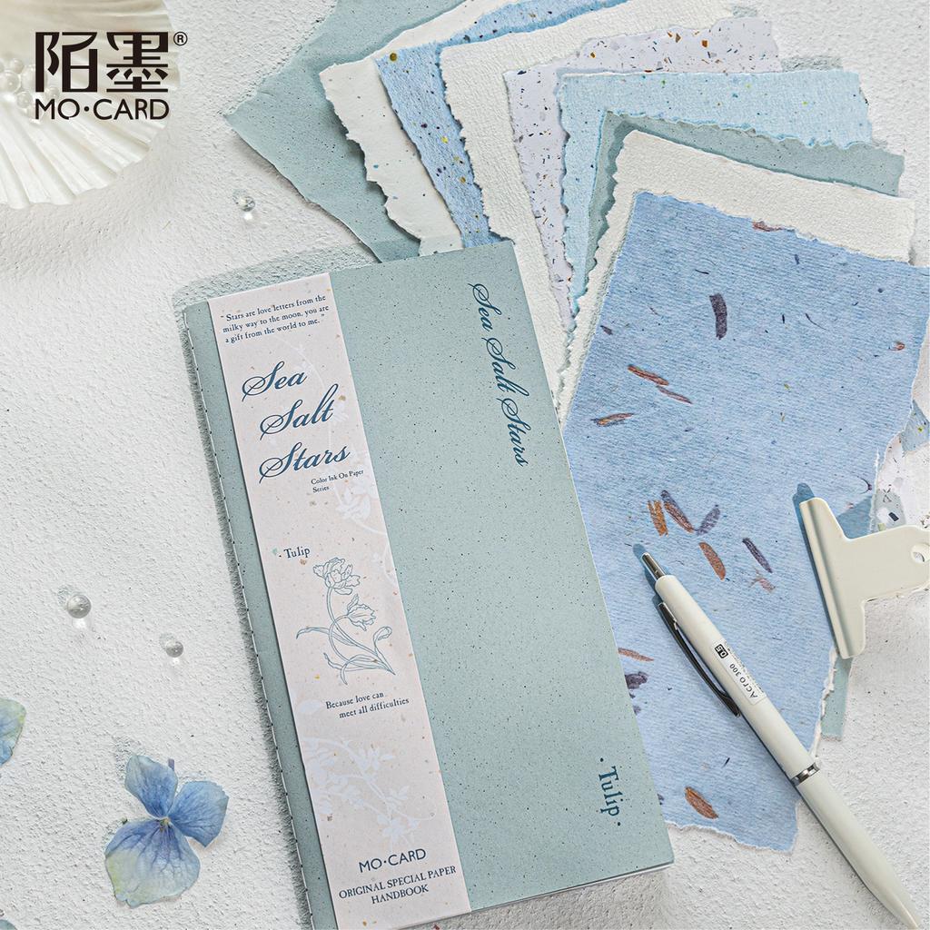 9pcs/lot Memo Pads Material Paper Paper colored ink Junk Journal Scrapbooking Paper Retro Background Decoration Paper