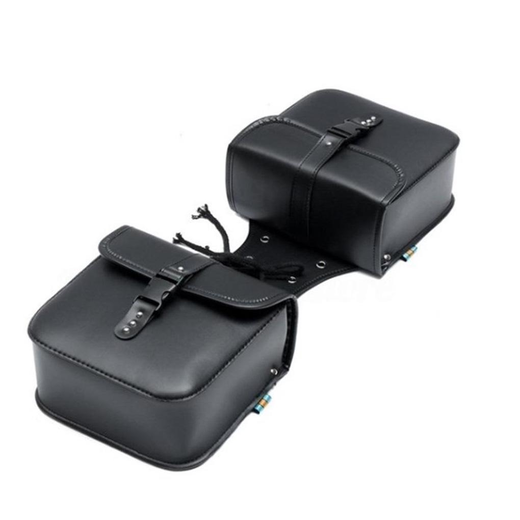 Задние сумки для мотоцикла, водонепроницаемая изысканная седельная сумка, прочная износостойкая боковая сумка из искусственной кожи, ящик для хранения седельной сумки