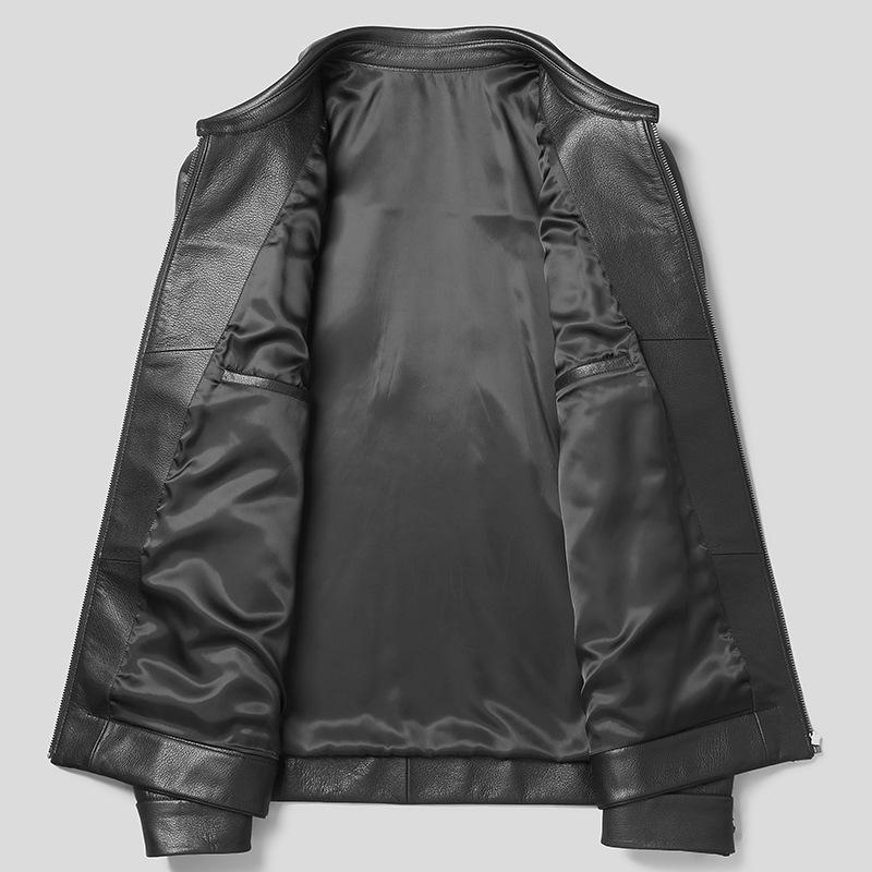 Новая осенне-зимняя мужская одежда из натуральной кожи, куртки из козьей кожи, простая мужская одежда для поездок на работу с несколькими карманами