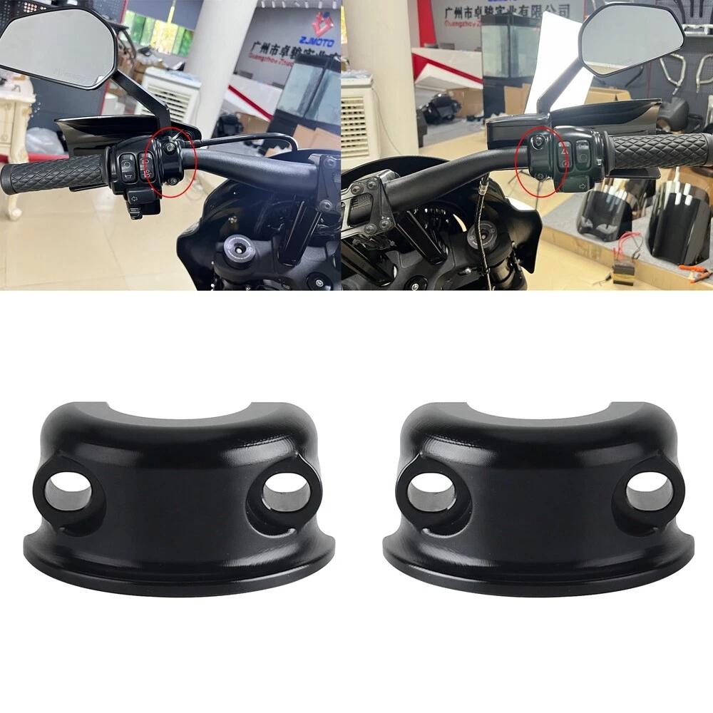 2X Aluminum Gold Clutch/Brake Control Perch Clamps for Harley Dyna Low Rider FXDL