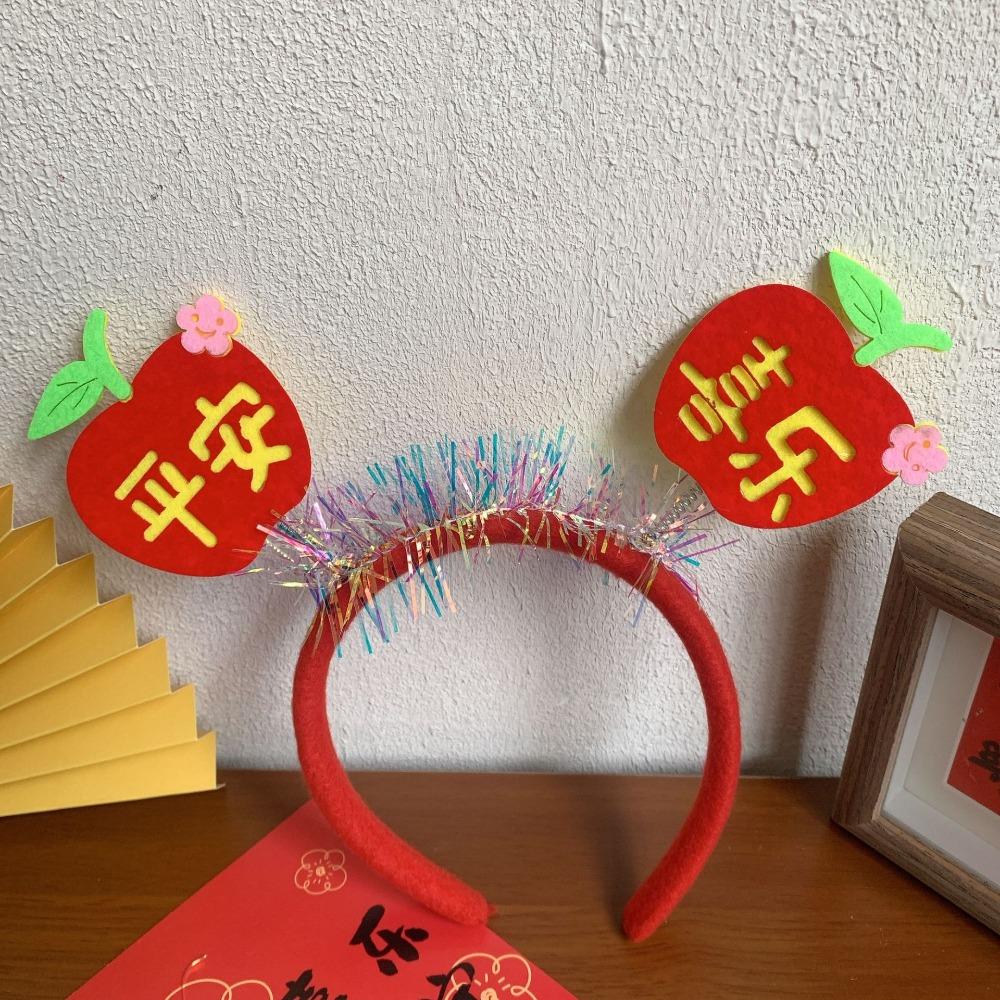 Cartoon 2025 New Year Headband Red Hairband Festive New Year Headwear Snake Year Headband  Men