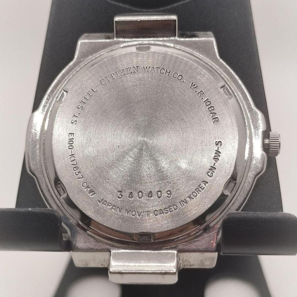 Used Junk Citizen Men's Watch Solar 10 ATM Water Resistant Day-Date Navy Dial