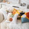 Abstract Simple Pillow Case Sofa Pillow Ins Style Color-blocking Embroidery Head Cushion Office Waist Pillow