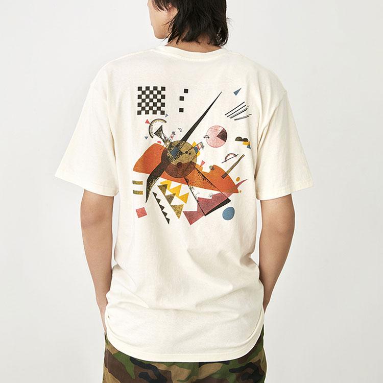 Vans X MoMA Kandinsky Collaboration Printed Short Sleeve T-Shirt Unisex Tops White VN0A4TUQ1ID