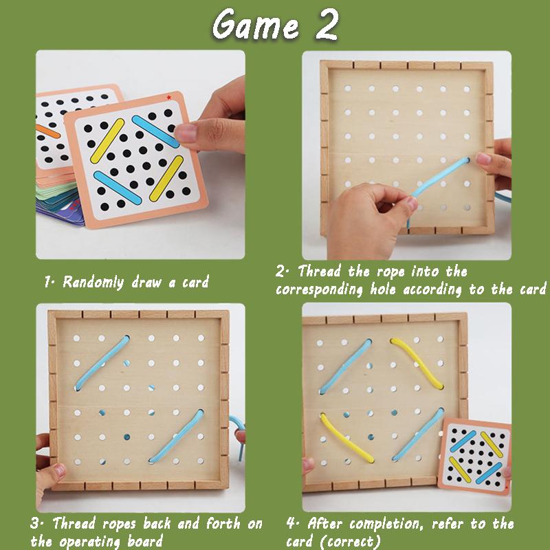 Детские Монтессори Игры на мышление Игрушки для нанизывания Логические веревочные головоломки Подбор пар Креативные интеллектуальные игры Ранние развивающие игрушки
