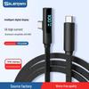 Кабель с угловым разъемом для быстрой зарядки 100 Вт для Apple и Android, цифровой дисплей, Type-C