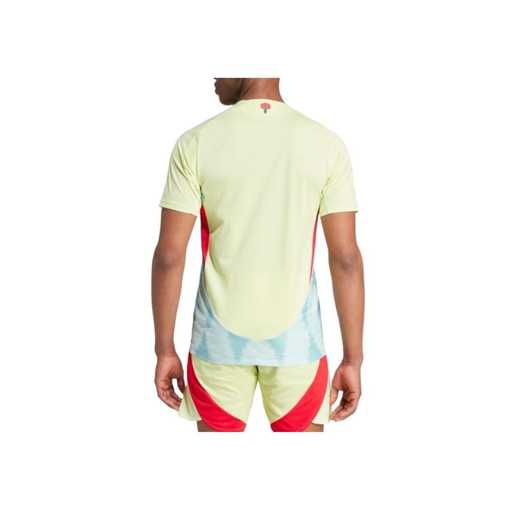 Adidas Испания 2024 Away Authentic Jersey Pulse Yellow/Halo Mint Мужская уличная одежда IS9034