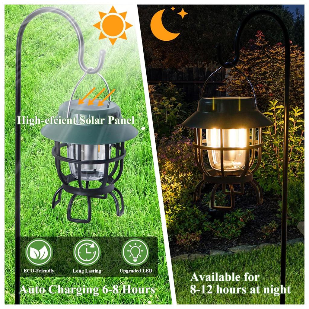 Rechargeable Solaire Portable Dimmable IP65 Waterproof LED Lanterne Camping for Tent, Hiking and Survival with 1200mAh