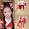 Китайский Новый год Красный бант с кисточкой Заколки для волос для девочек и женщин - Милые аксессуары для волос в древнем стиле
