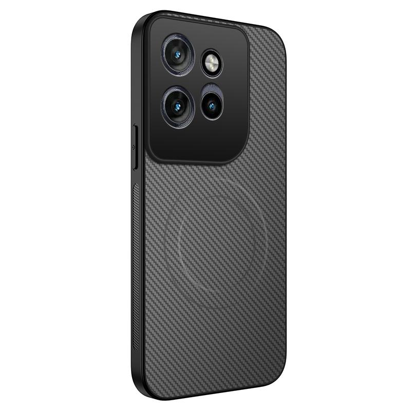 For Motorola Edge 60 Neo 5G/Edge 50 Neo 5G Magnetic Case WANLONFENG TQ Series Carbon Fiber Texture PC TPU Phone Cover