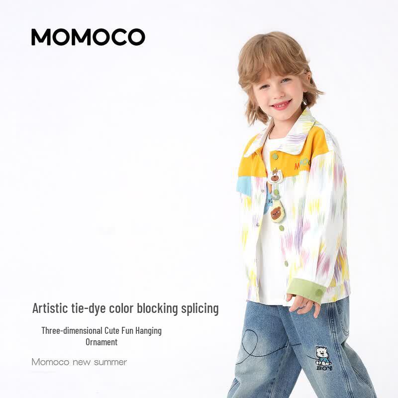 Повседневная куртка для мальчиков MOMOCO с цветовыми блоками