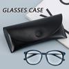 Прочная кожаная оболочка для очков, солнцезащитных очков, удобная легкая защитная коробка, однотонный чехол, сумка, легко носить с собой