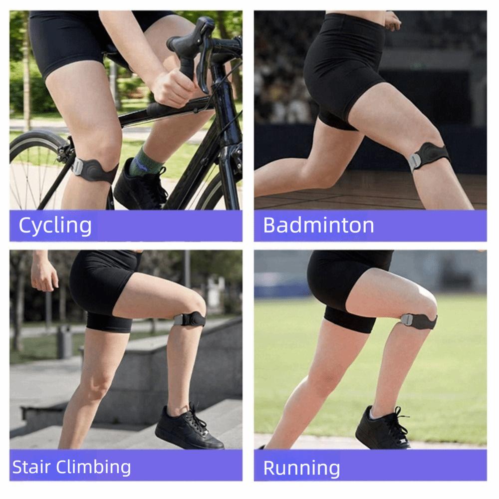 Adjustable Straps Silicone Knee Brace Highly Elastic Patella Stabilizer  Gym Fitness