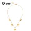 Korean Stainless Steel Butterfly Pendant Necklace - Cold Style Christmas Gift for Girls