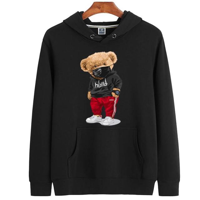 Sports Bear Sweater Women's Long-sleeved Pullover Winter Style Super Dalian Hoodie Couple Sweatshirt