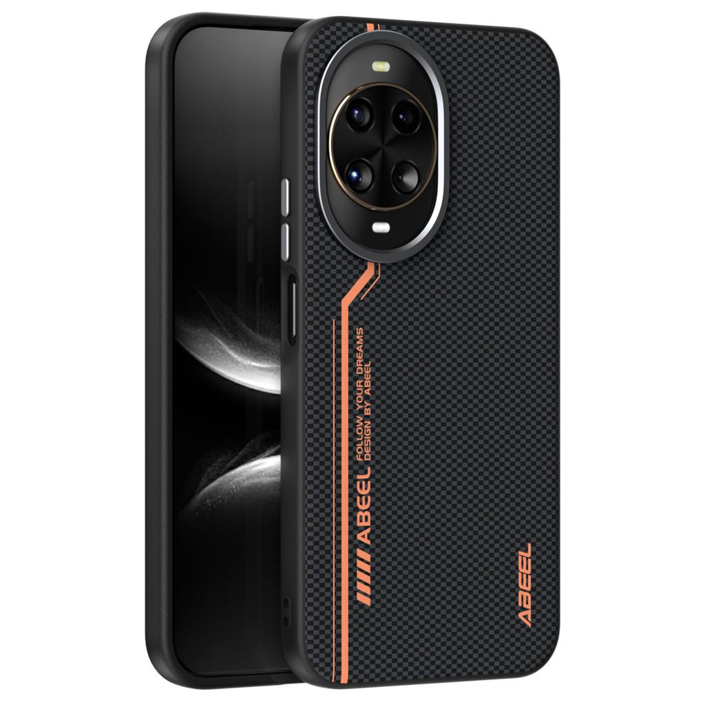 ABEEL Чехол для Huawei nova 14 5G, совместимый с MagSafe, печатный ПК, ТПУ, алюминиевый сплав, кожаный чехол для телефона