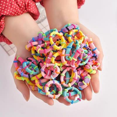 20 шт., милая детская резинка для волос, радужная мини-резинка, 2 см, эластичная повязка на голову, модная эластичная маленькая резинка для девочек