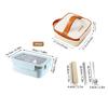 Microwave 304 Stainless Steel Compartment Lunch Box Stackable Leak-proof Student Bento Box Food Container For Cold And Hot Food