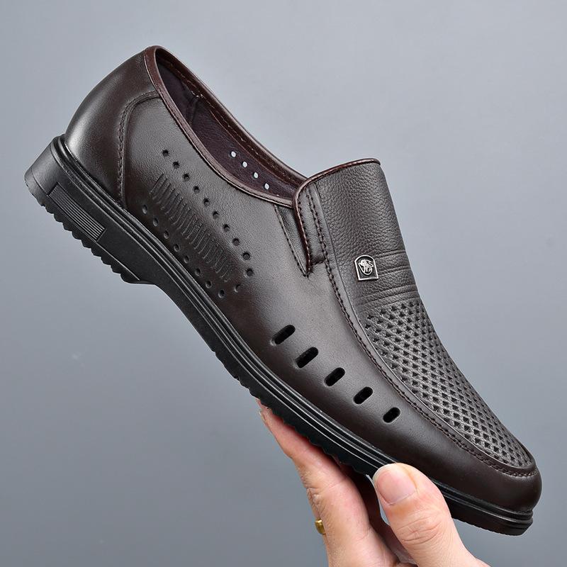 Хлопковая обувь мужская обувь зимняя кожаная деловая платья повседневная плюшевая теплая для среднего и пожилого возраста папа две хлопковые кожаные туфли мужские