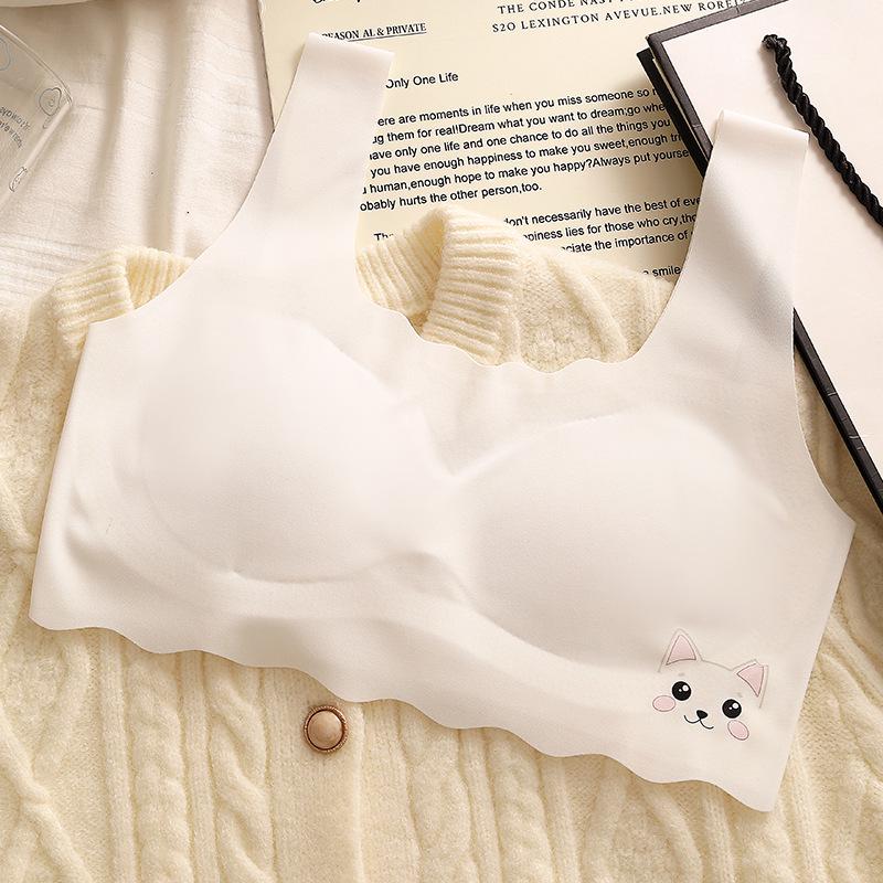 Подростковый бюстгальтер из ледяного шелка для девочек – Бесшовный, тонкий стиль для учениц средней школы