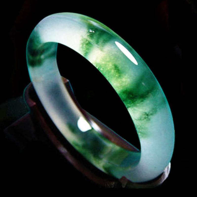 Браслет из нефрита с кварцитом, женский браслет из прозрачного жадеита с цветком нефрита, браслет из нефрита с зеленым цветком Ян оптом