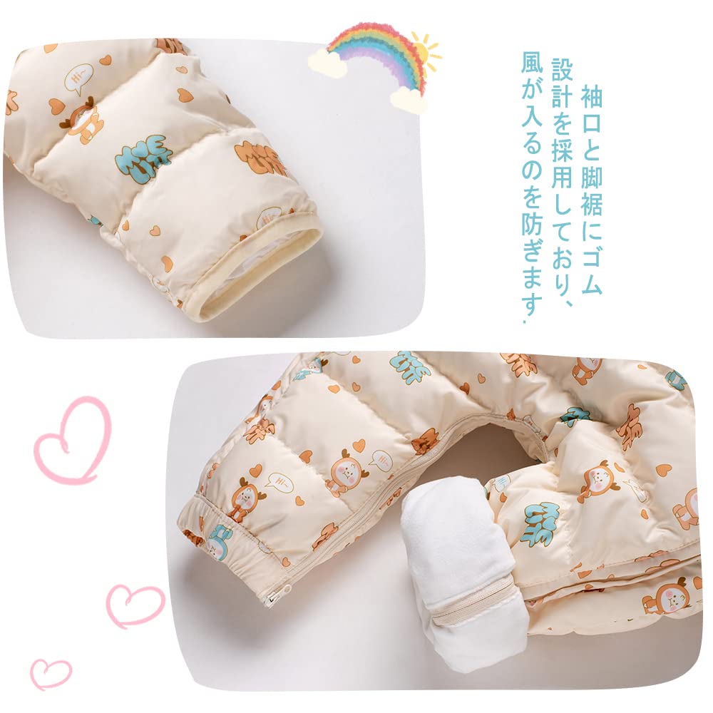 Детское гнездышко Детская одежда Комбинезон Комбинезон с длинным рукавом Ромпер Пуховик с капюшоном для для мальчиков и для детского праздника Медведь Возраст Месяцы Теплота, Толстый,