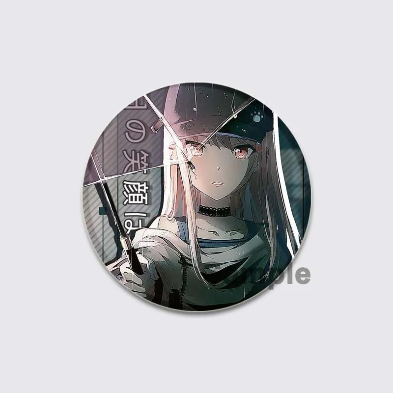 32/44/58mm Anime Mizuki Akiyama Badges Project SEKAI Brooch Round Brooches Jewelry Creative Art Pins for Backpack Decor Gift Accessory