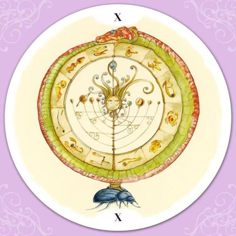 10*10 см колода Таро Круг Жизни 78 карт Таро в круглой форме с руководством для начинающих в жесткой коробке