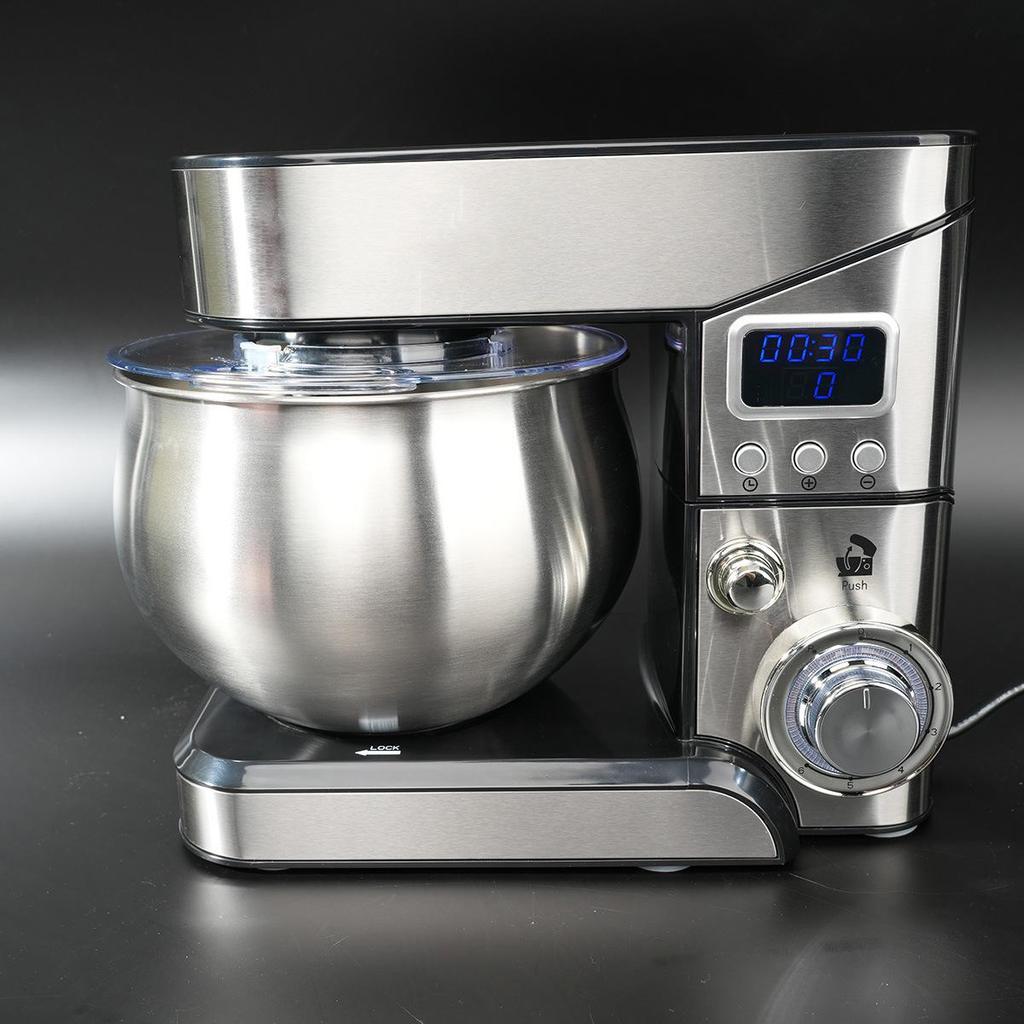 Многофункциональный стационарный миксер 5 л: Кухонный комбайн из нержавеющей стали для теста, яиц и муки