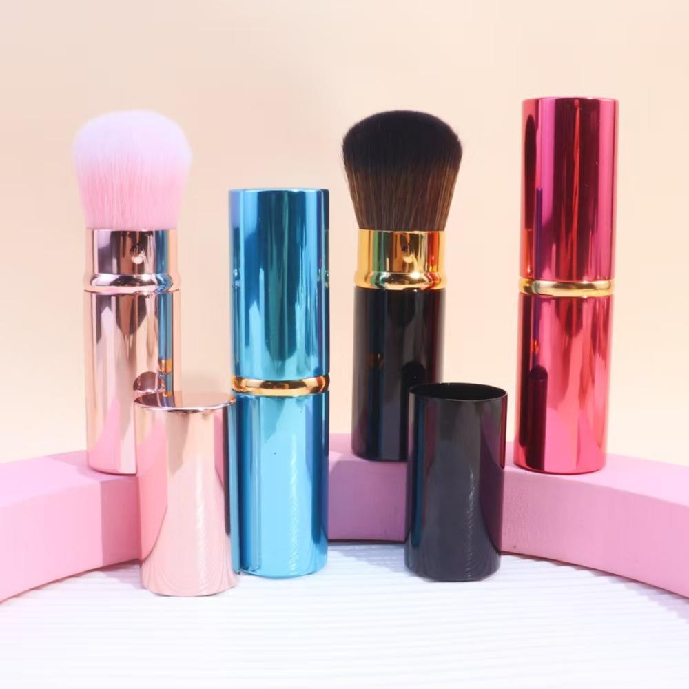 Выдвижная кисть для тональной основы и румян: Без разводов, Портативный, Пыленепроницаемый, Не впитывающий, В наличии