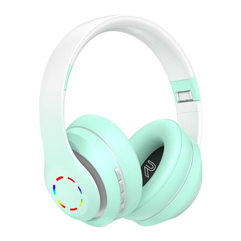Gradient Wireless Bluetooth Over-Ear Headphones with Cotton, 3D Stereo Bass, Student-Friendly, Universal Compatibility.