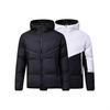 Мужская модная зимняя хлопковая куртка с капюшоном - большой размер, короткое пальто