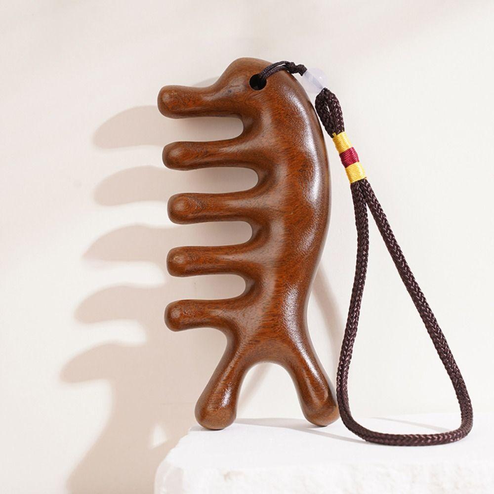 Multifunctional Body Meridian Massage Comb Hanging Wood Therapy Massage Comb  Body Massage