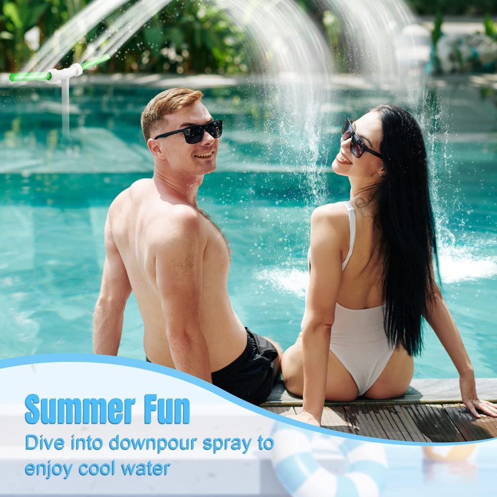 Фонтаны с распылительной водой для наземных и надземных бассейнов, регулируемые водопады, спринклерный охладитель для бассейна, температура воды в спа-центре для плавательных бассейнов