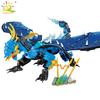 Модель рыцаря ниндзя, строительные блоки, злой дракон, летучая мышь, меха с фигурками, набор городских кирпичей, строительные игрушки для детей