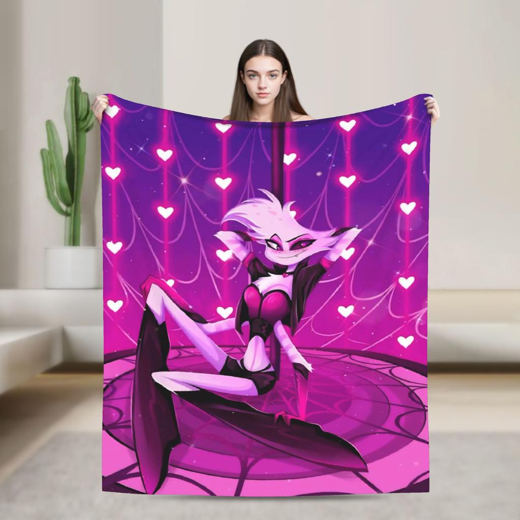 Cartoon H-Hazbin HotelS Flannel Blanket Winter Warm Soft Bedding Throws for Child Home Decor Funny Bedspread Sofa Bed Cover