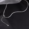 925 стерлингового серебра сияющая ключичная цепочка ожерелье для женщин вечерние чокеры ожерелье ювелирные изделия оптом S -N632