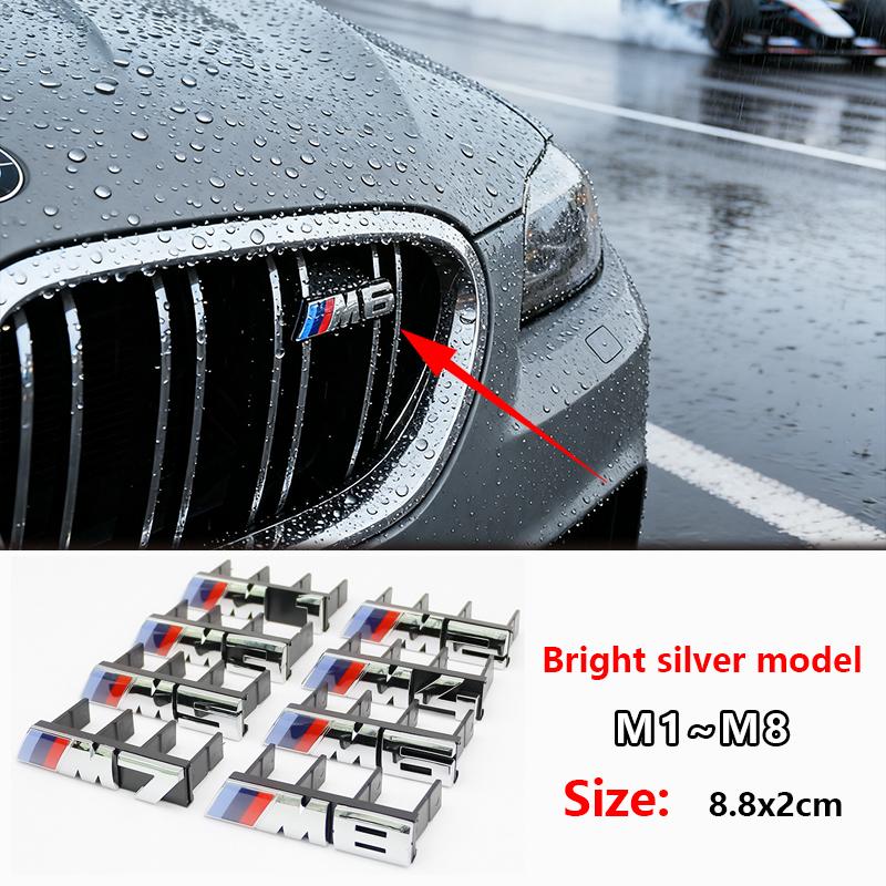 3D Car Front Grille Badge Emblem Buckle For BMW M Logo M1 M2 M3 M4 M5 M6 F39 F10 F30 G11 F48 G07 G86 G80 G60 E60 E46 G01 E84 E83