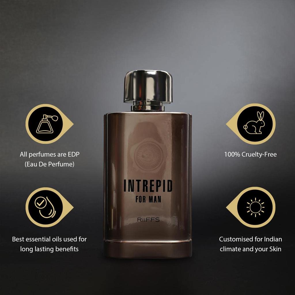 Импортные мужские духи RiiFFS Intrepid длительного действия, 100 мл, цитрусовые, цветочные и сладкие, успокаивающий аромат