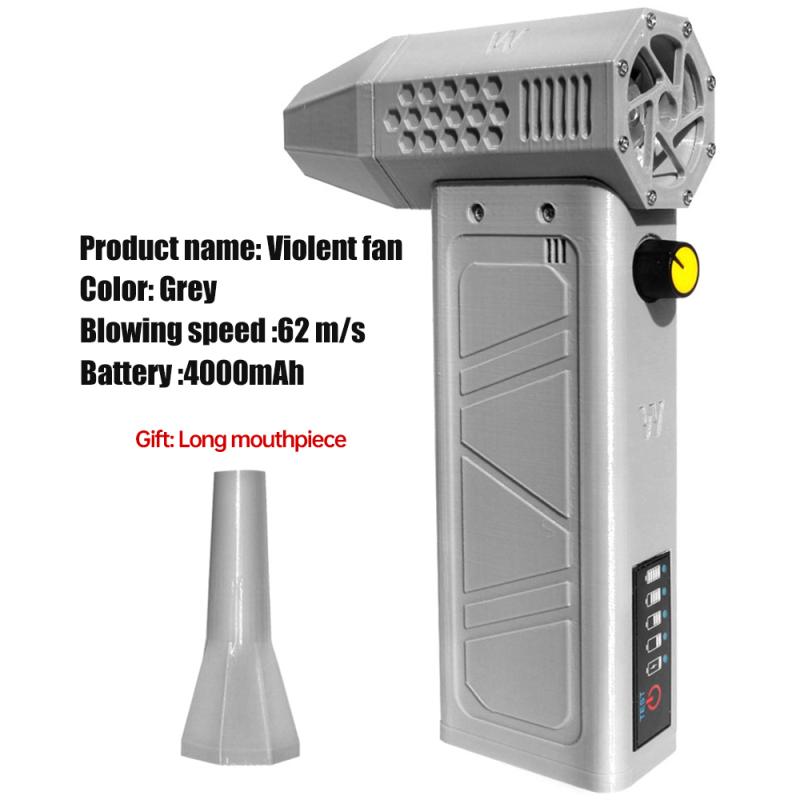 140000RPM Mini Turbo Jet Fan Brushless Motor Handheld Duct Fan 52M/S Portable Turbo Fan Type-C Charging with Power Display Compu