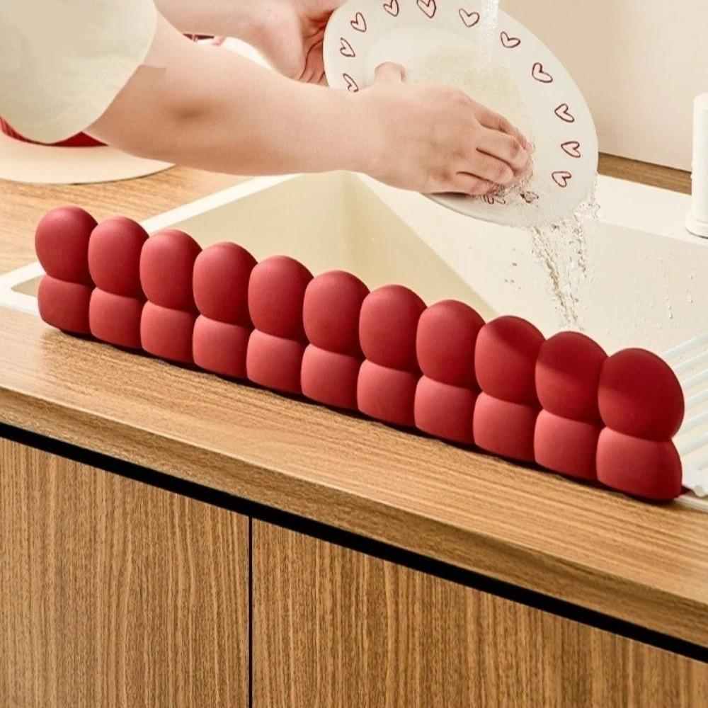 Silicone Kitchen Water Baffle Waterproof Splash Guard Anti-Splash Water Stopper  Wash Basin
