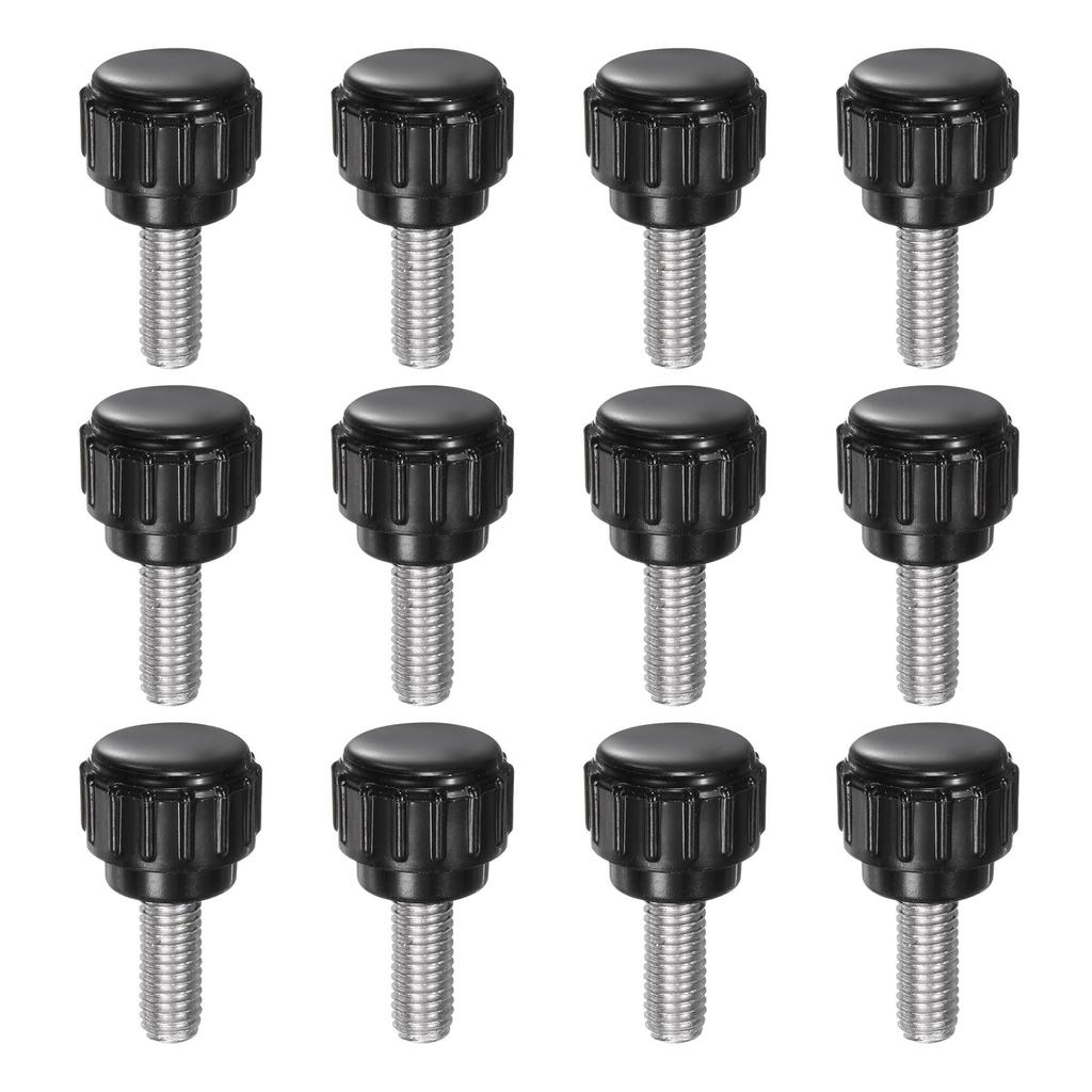 uxcell 12pcs Knurling Knobs Clamp Knobs M5x12mm Metric 304 Stainless Steel Female Thread Thumb