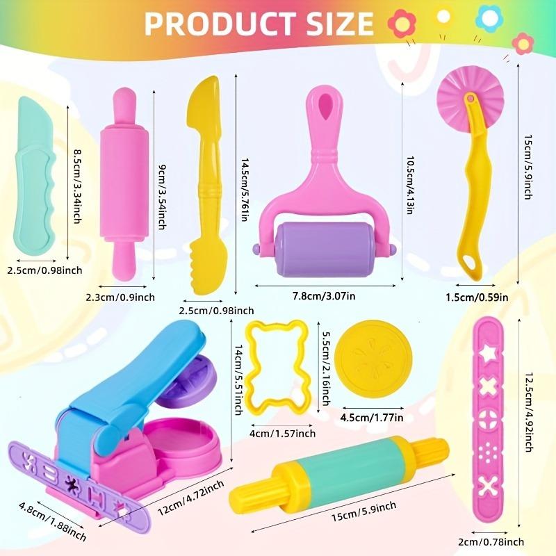 1 Set Children's Toy Dough Tool Set, Various Shapes of Animal Molds, Playdough Cutter and Roller