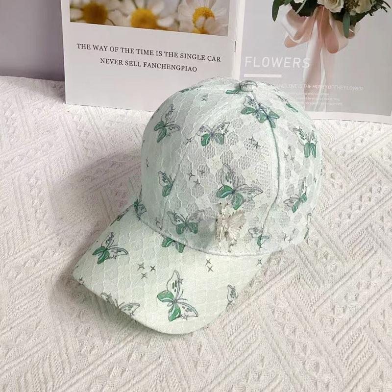 Яркая Бейсболка с Бабочками и Кружевом, Легкая, Дышащая, Модная, Для Защиты от Солнца Весной и Летом, Повседневная