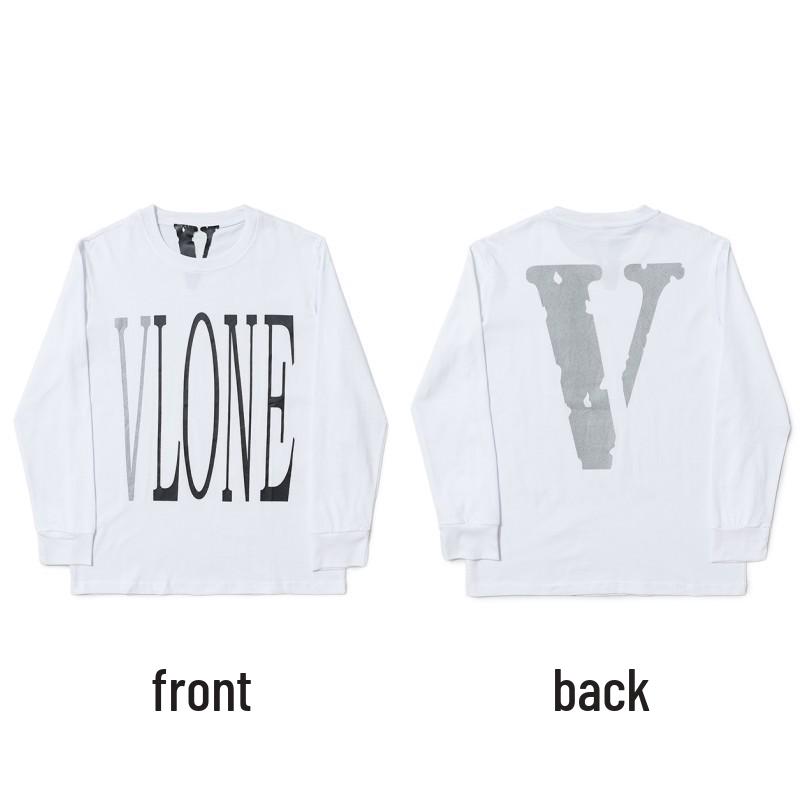 Унисекс худи VLONE с большим V и длинным рукавом - Модный стиль, вдохновленный Ван Ибо