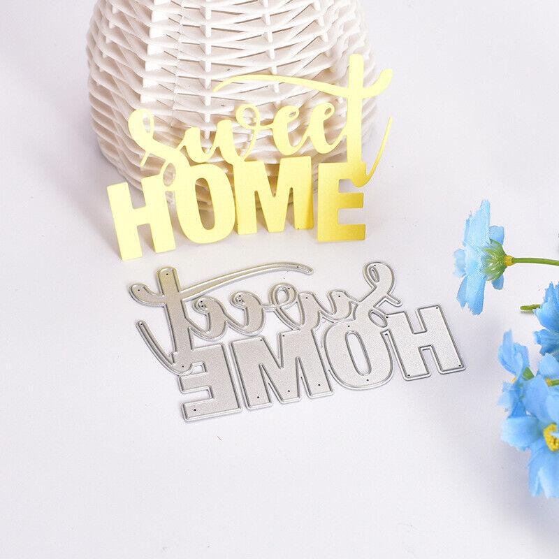 Вырубной штамп для сладкого дома, металлический трафарет, сделай сам, скрапбукинг, альбом, тиснение, ремесло, высечка, буква, слово