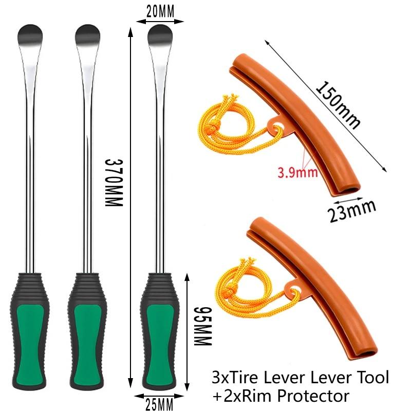 Tire Repair Spoon Lever Bar Kit for Car Motorcycle Bike Tire Changing Professional Rim Protector Tool Set